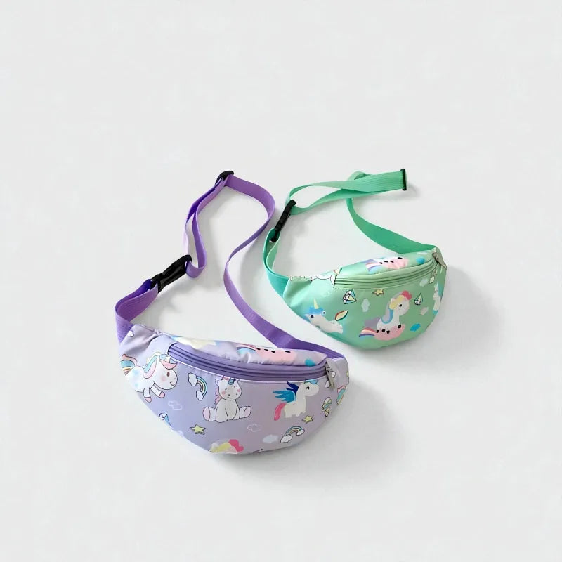 SAC BANANE LICORNE VERT ET VIOLET