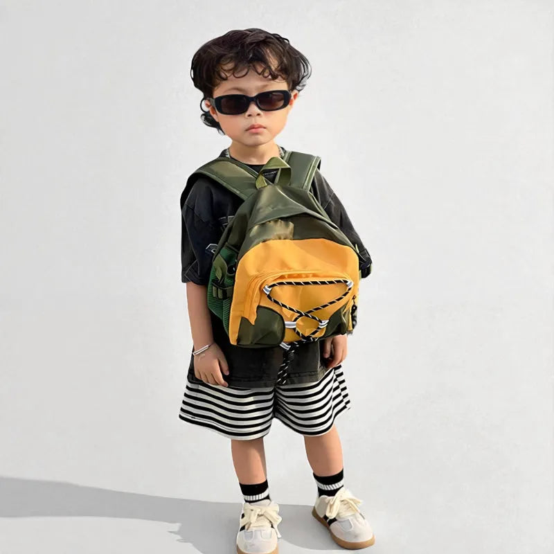 SAC RANDONNEE ENFANT JAUNE DE FACE COOL
