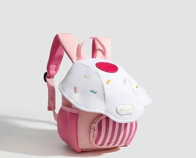 Sac a dos champignon rose de profile