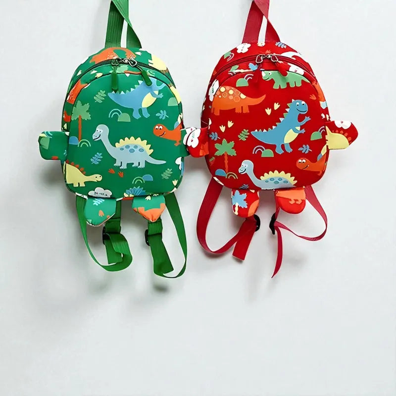 Sac dinosaure vert et rouge