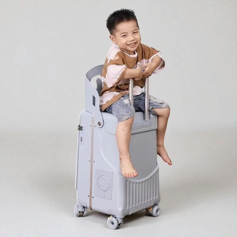 VALISE ASSISE BLEU ENFANT ASSIS