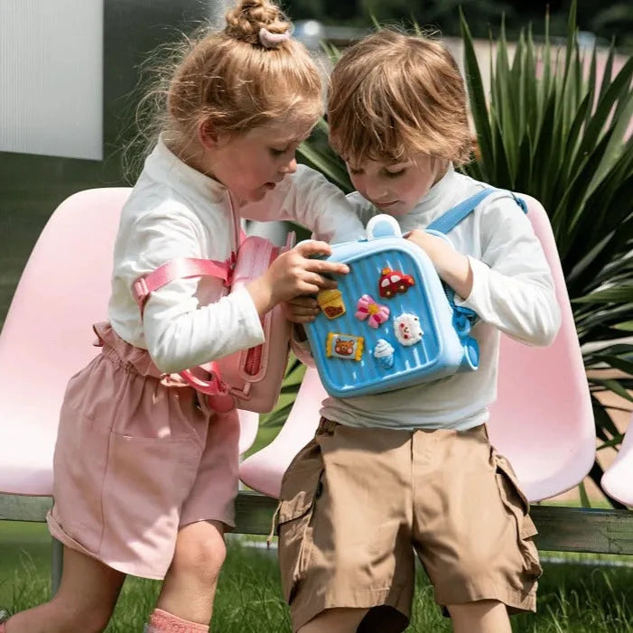 mini cartable rose et bleu garçon et fille