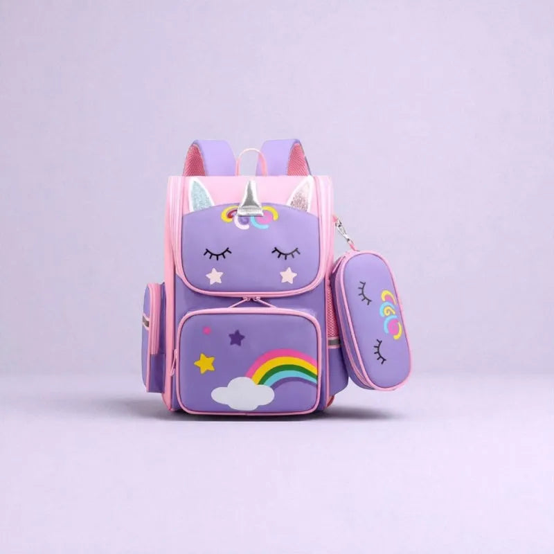 Cartable Licorne Violet