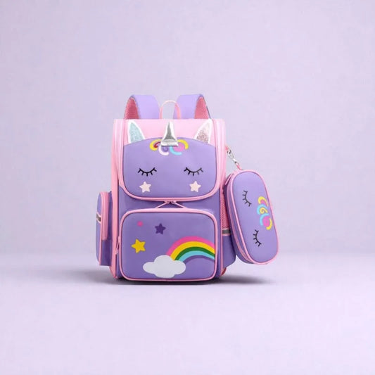 Cartable Licorne Violet