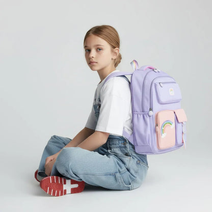 Cartable arc en ciel fille alternative violet 