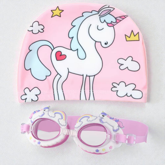 Cadeau – Bonnet & Lunettes de bain enfant