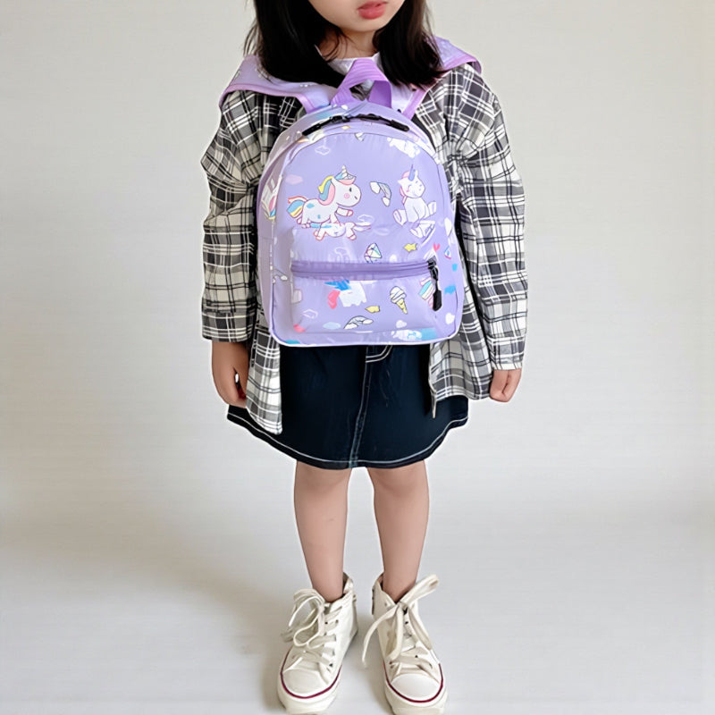 SAC BEBE LICORNE VIOLETTE FACE