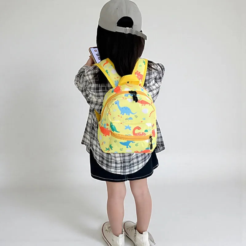 SAC DINO BEBE JAUNE DOS