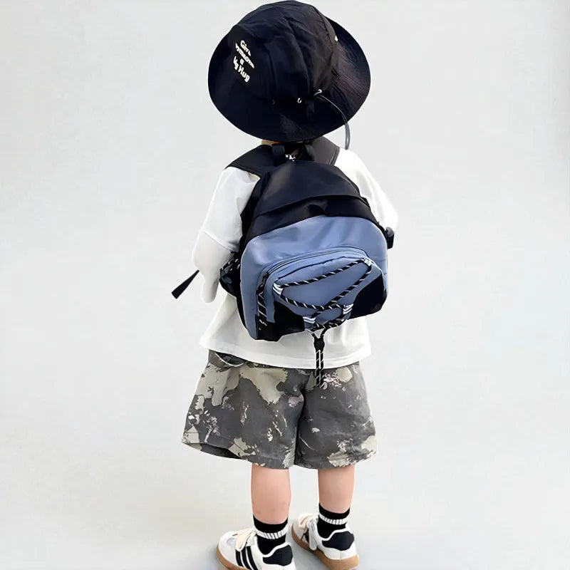 SAC RANDONNEE ENFANT BLEU GRIS