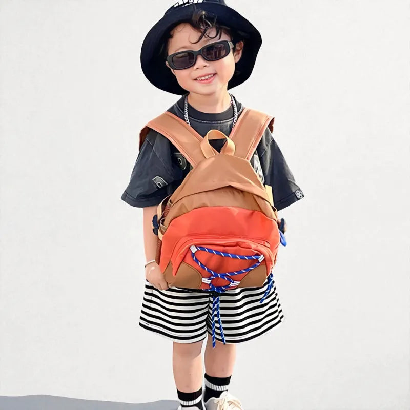 SAC RANDONNEE ENFANT ROUGE DE FACE