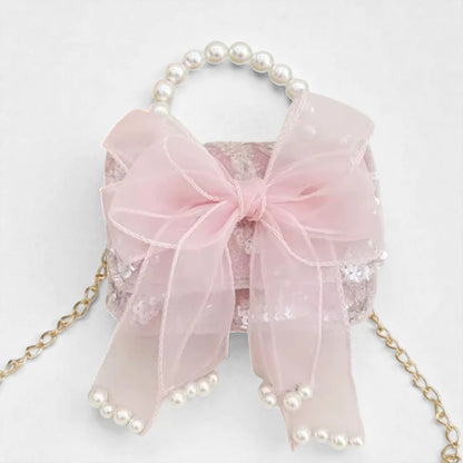 Sac a main enfant fille Rose Perle vue de face