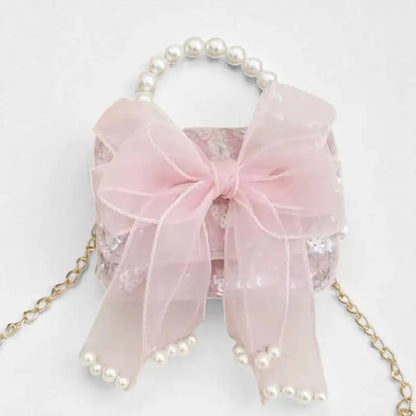 Sac a main enfant fille Rose Perle vue de face