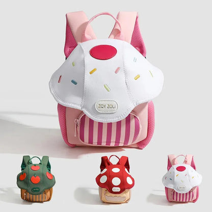 Sac champignon rose rouge vert