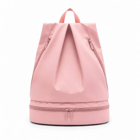 Sac de piscine enfant Elsa rose avec compartiment séparé et tissu imperméable 
