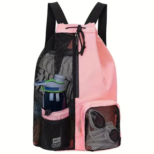 Sac de piscine enfant rose de face 