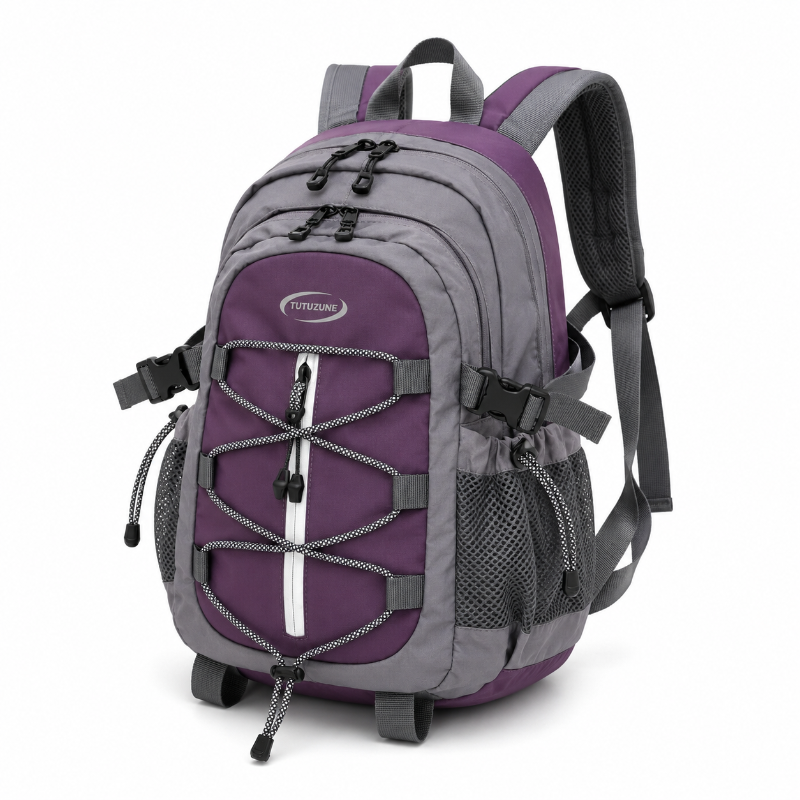 Sac de randonnée enfant violet visuel face 