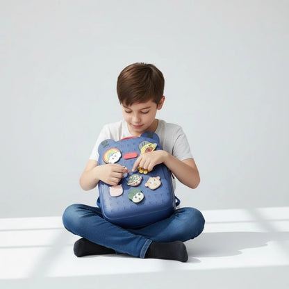 Sac de voyage enfant bleu face