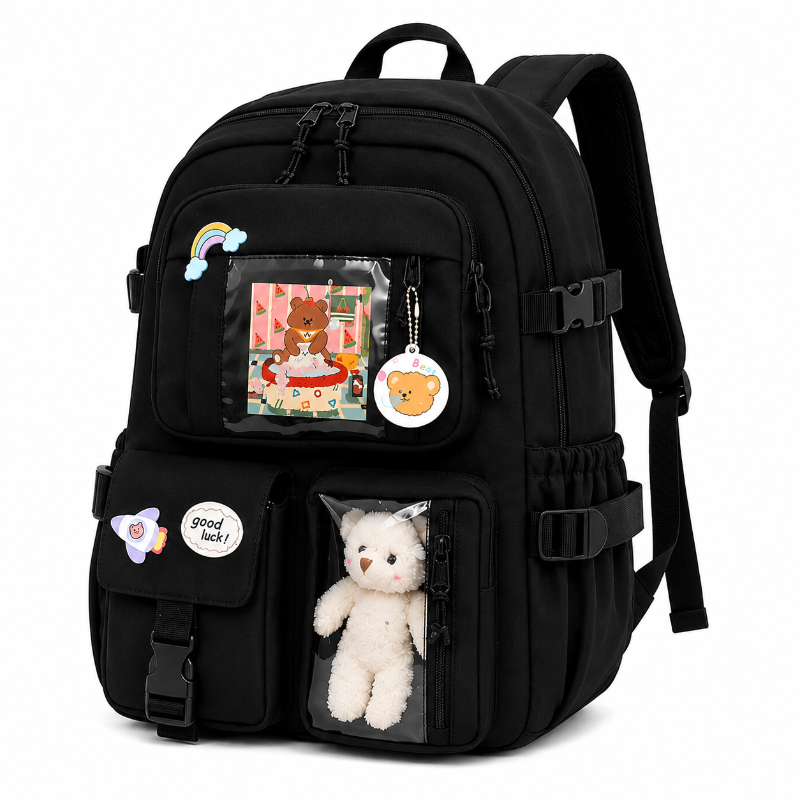 Sac de voyage enfant noir Urban visuel face 