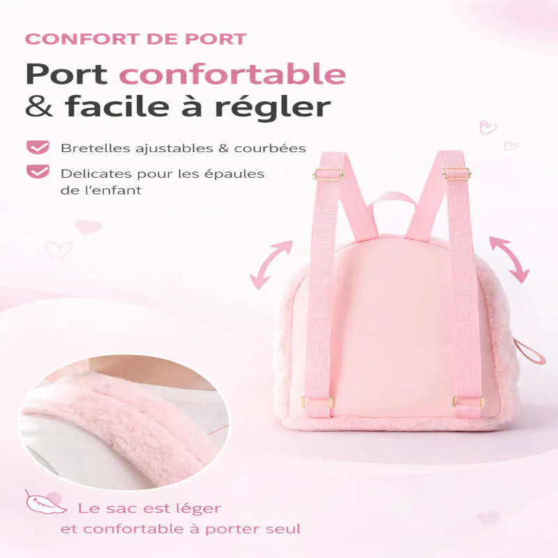Sac de voyage fille lapin rose visuel confort 
