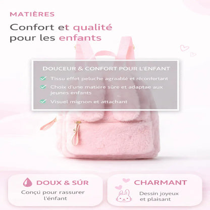 Sac de voyage fille lapin rose visuel detaillé