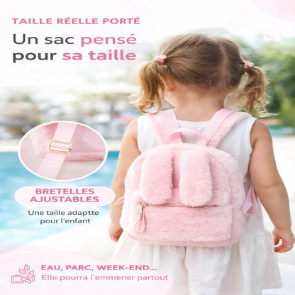 Sac de voyage fille lapin rose visuel porté