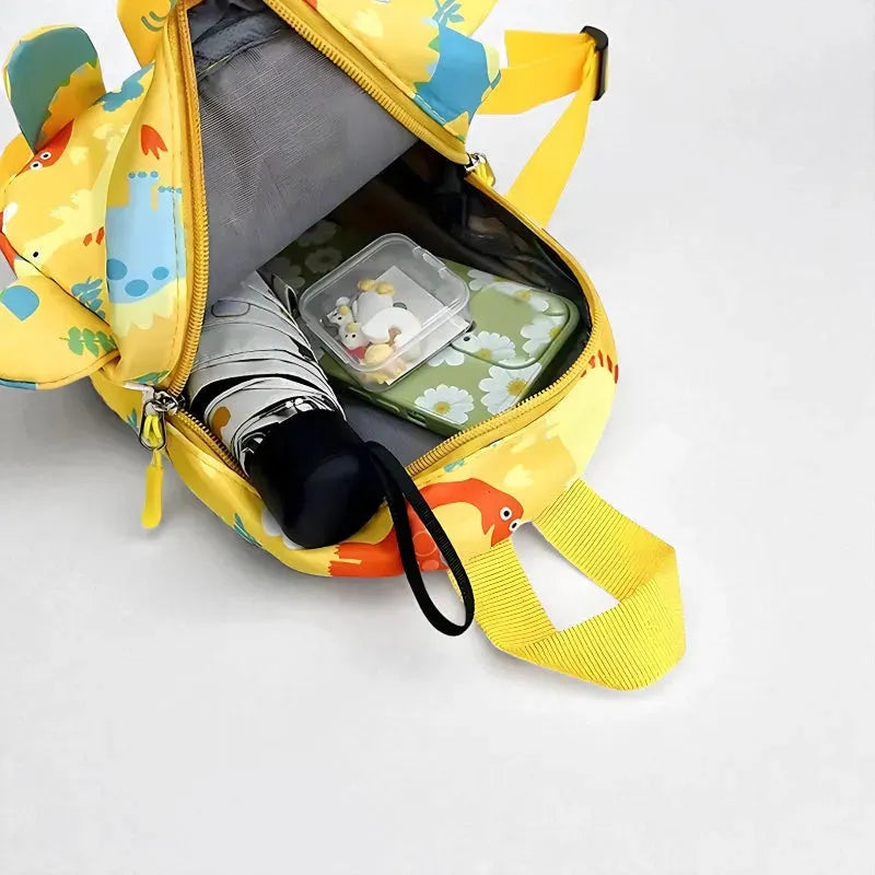Sac dino jaune ouvert