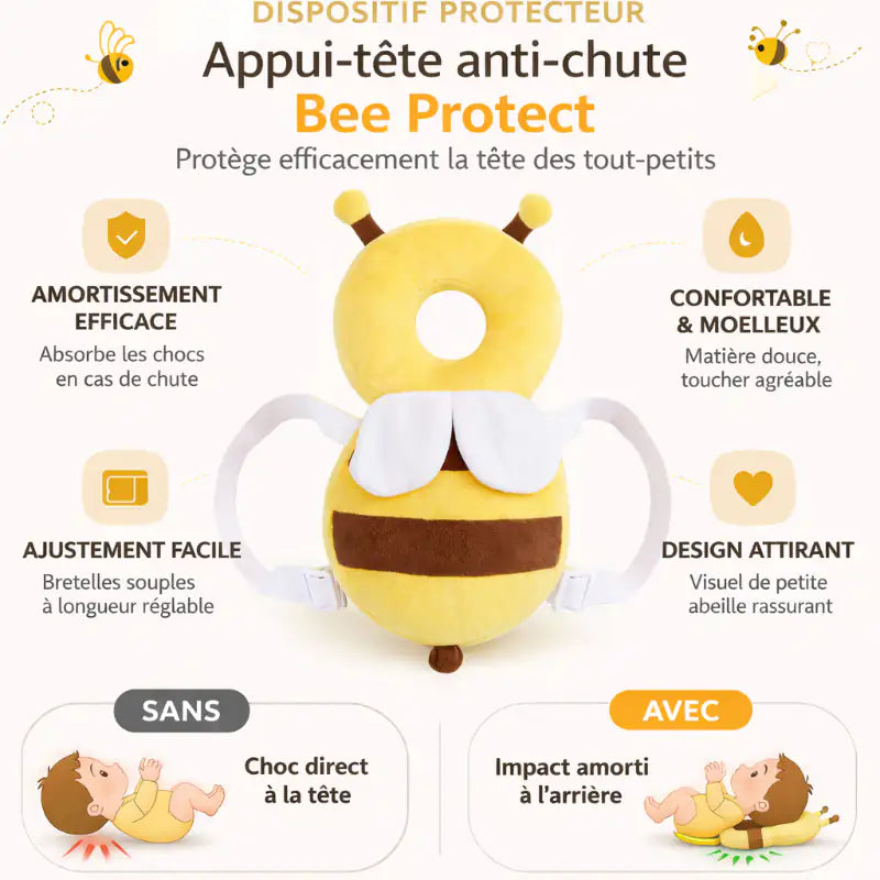 Sac à dos bébé appui-tête anti-chute visuel informatif