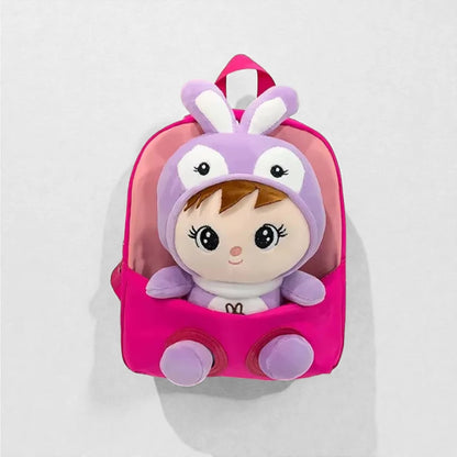 Sac à dos enfant crèche Bunny Kid Fushia vue de face