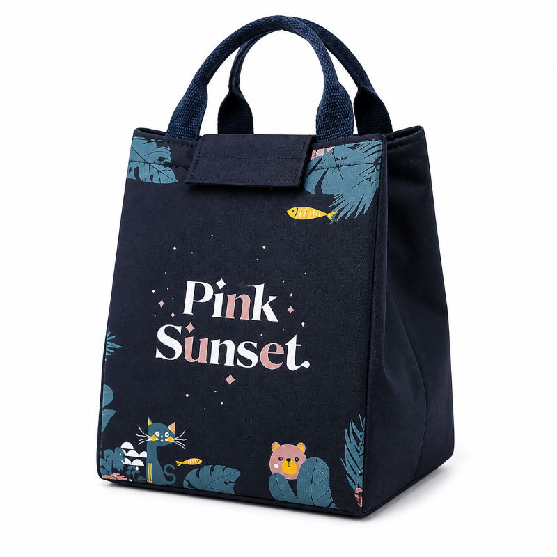 Sac a lunch enfant isotherme Pink Sunset avec poignées