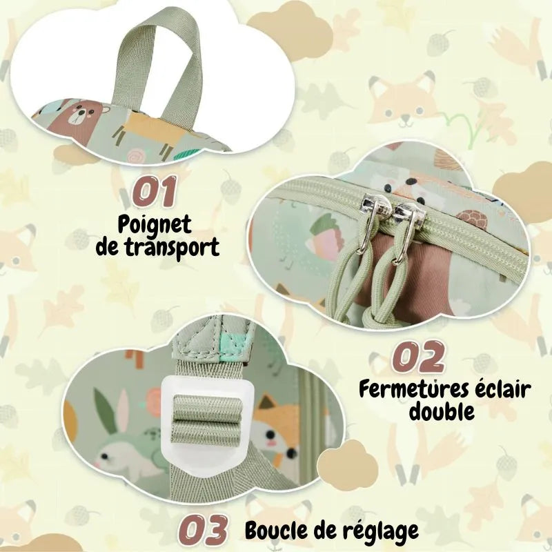 Sac maternelle garçon Woodland Adventure detail zoom