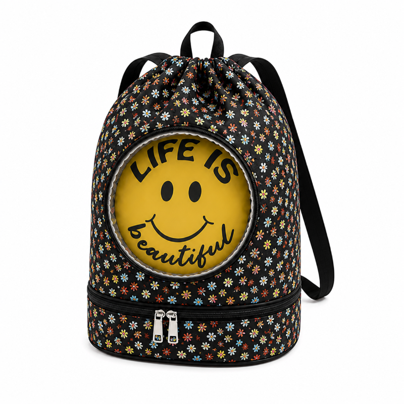 Sac piscine enfant Motif Emoji Smiley visuel face 