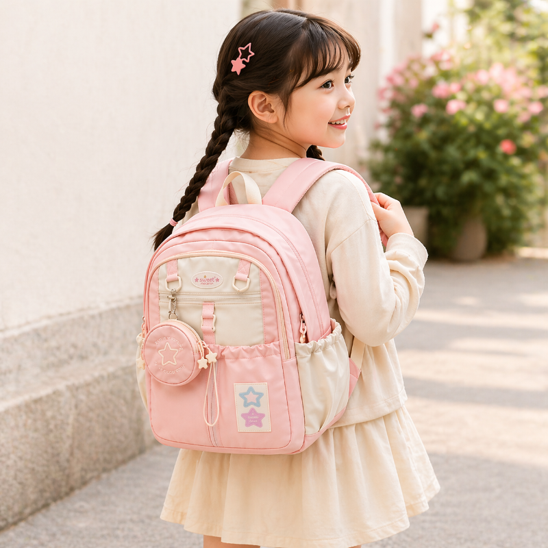 Sac primaire enfant edition macaron porté dos 