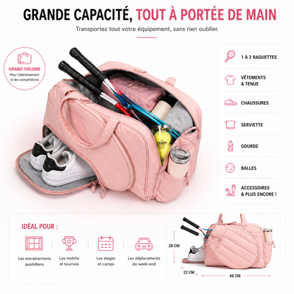 Sac raquette tennis enfant visuel capacite