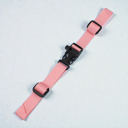 Sangle de poitrine rose claire pour sac à dos enfant, réglable et anti-glissement
