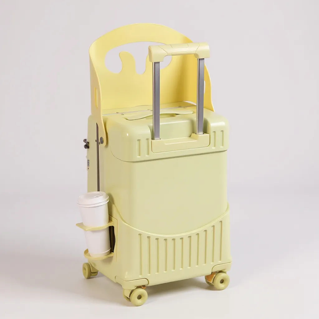 VALISE AVEC ASSISE JAUNE 