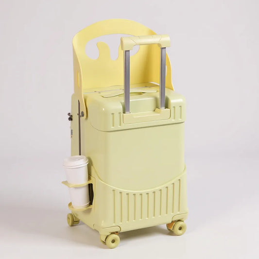 VALISE AVEC ASSISE JAUNE 