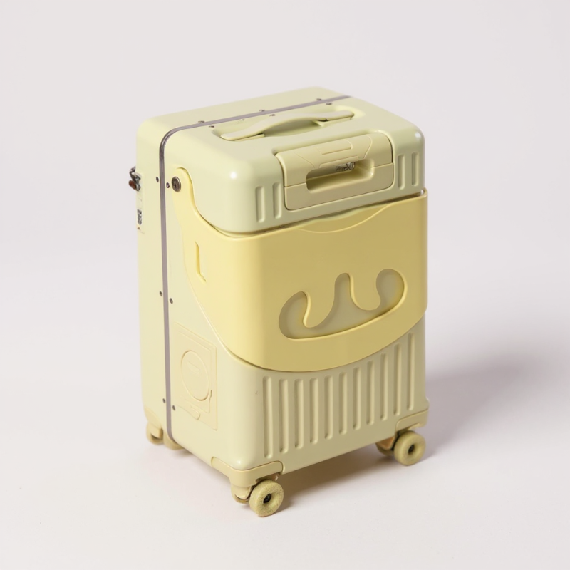VALISE ENFANT AVEC ASSISE JAUNE FERMER