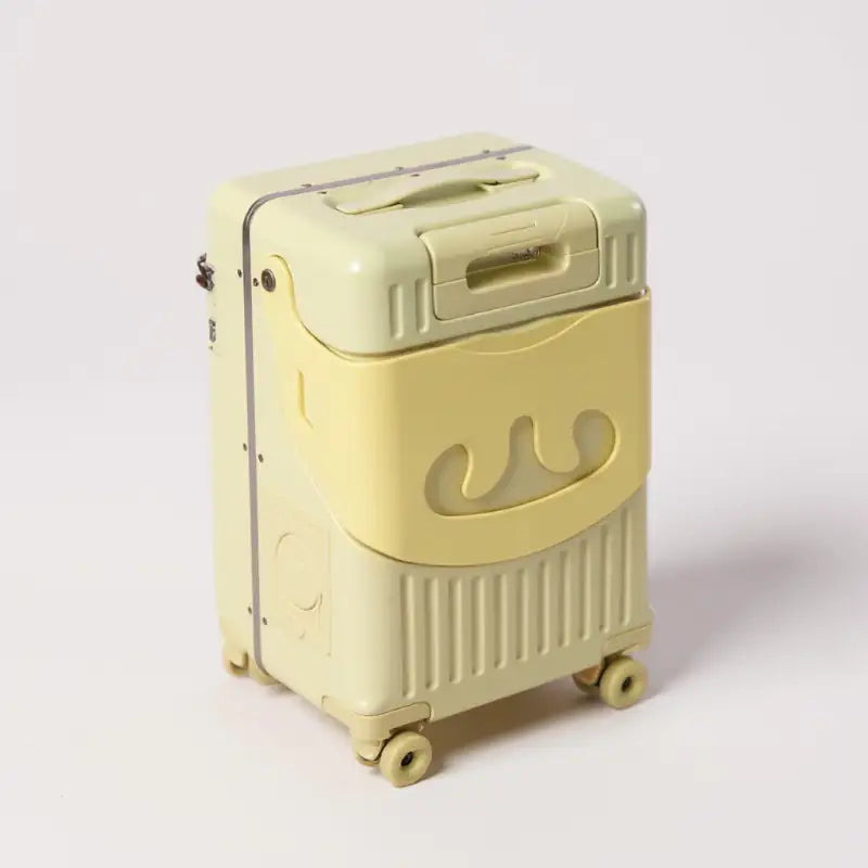 VALISE ENFANT AVEC ASSISE JAUNE FERMER