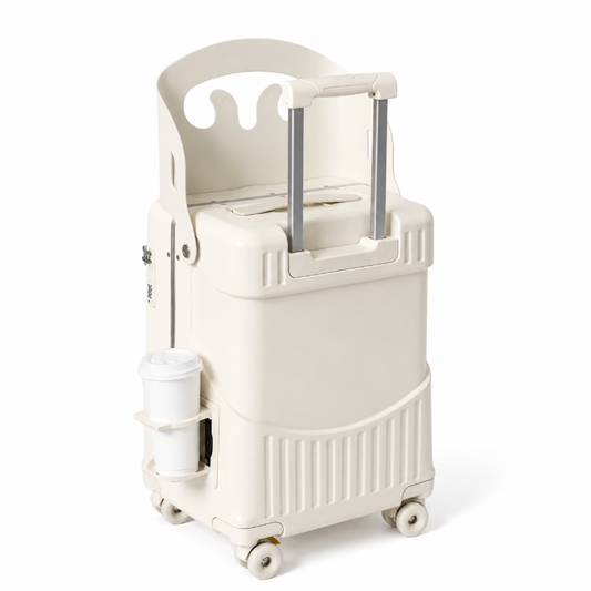 Valise enfant avec assise blanche visuel face 