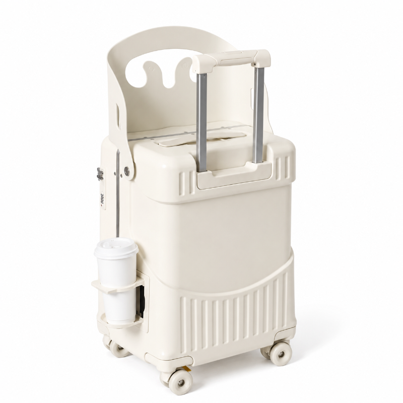 Valise enfant avec assise blanche visuel face 