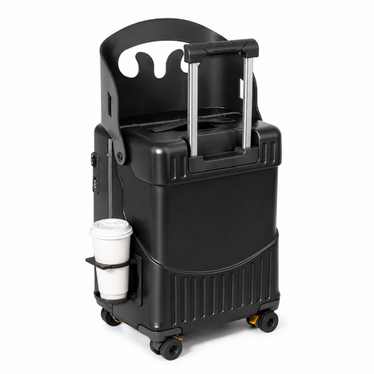 valise enfant avec assise noir visuel face 