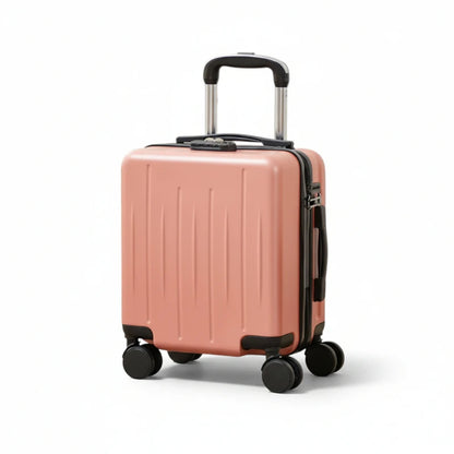 Valise fille à roulette rose or visuel face 