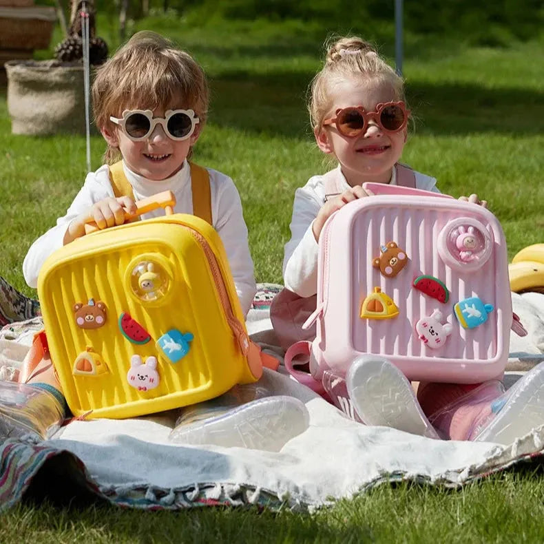 fille garçon cartable rose jaune picnic