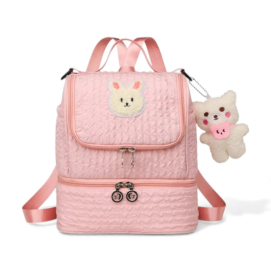 Sac à dos enfant isotherme Lapin Rose vu de face