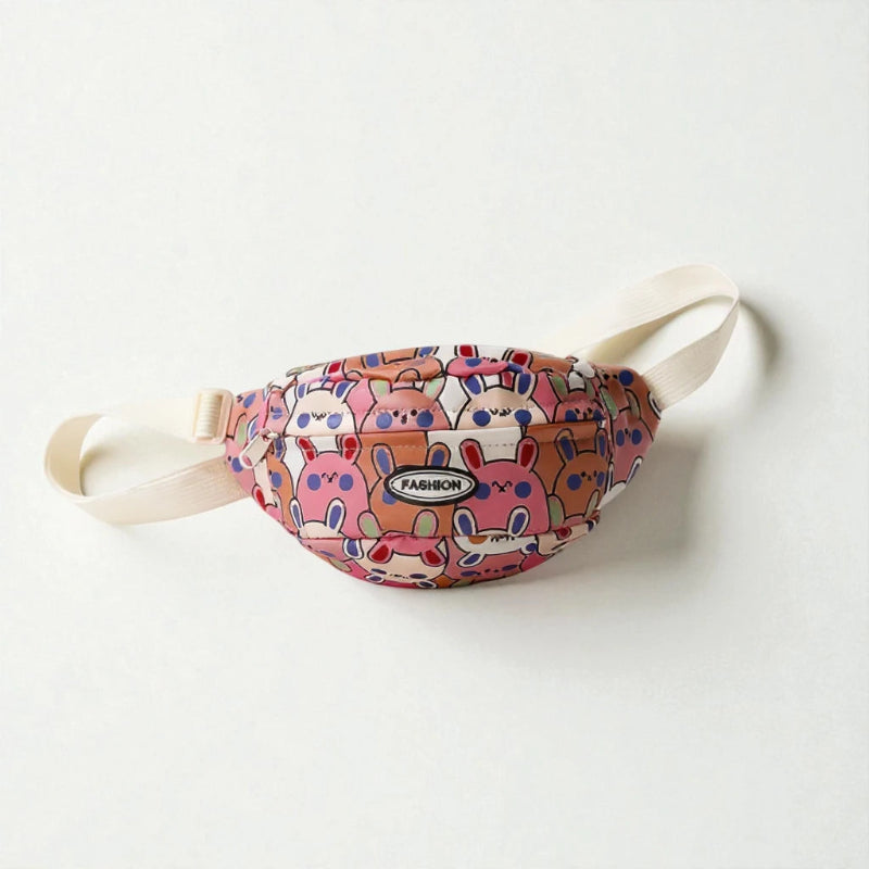  Sac banane fille motif lapin kawaii Bunny Pop en nylon imperméable