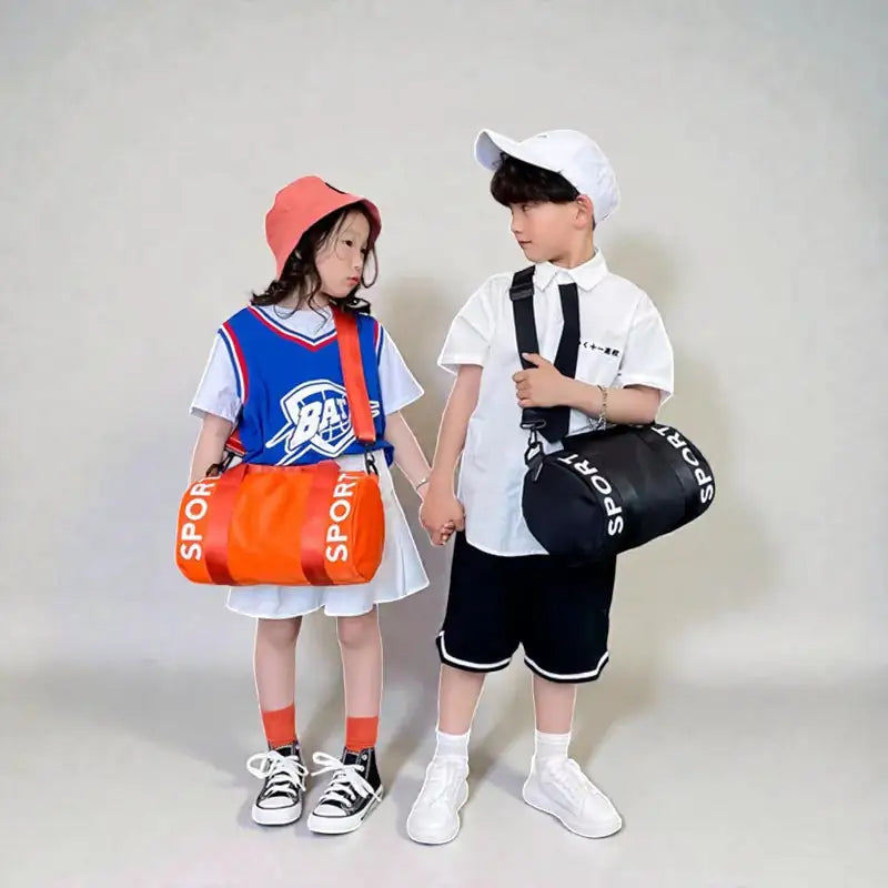 Sac de sport enfant fille Orange Active porté en bandoulière