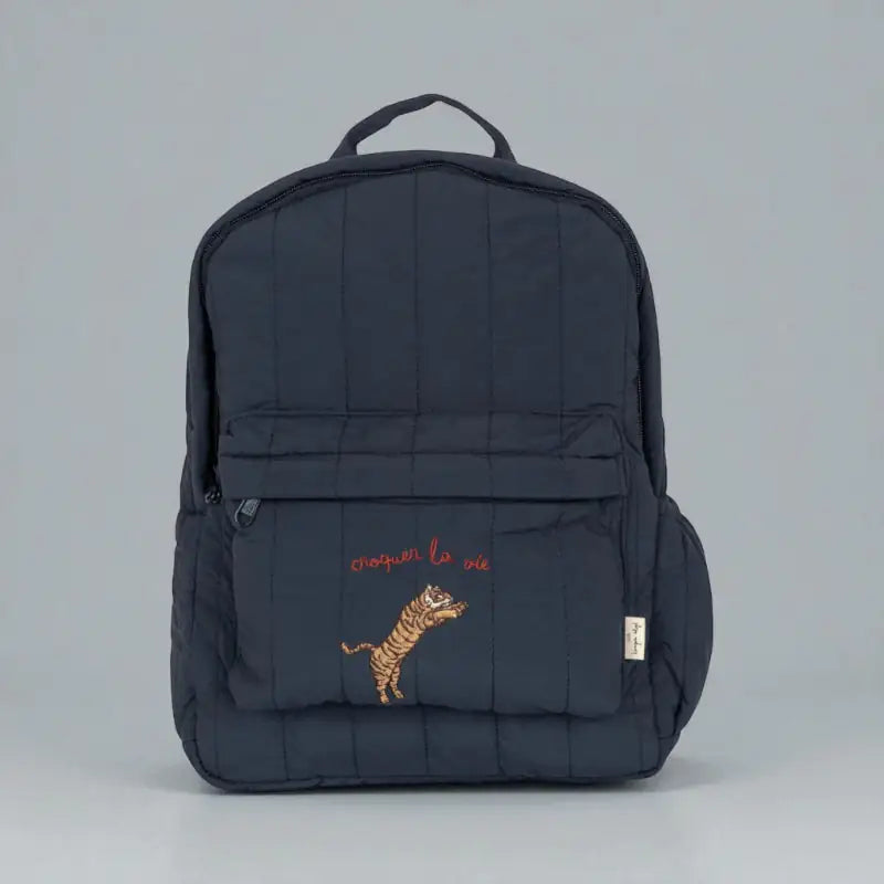 sac enfant tigre bleu de face 