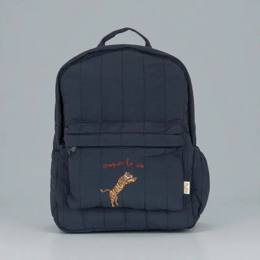 sac enfant tigre bleu de face 