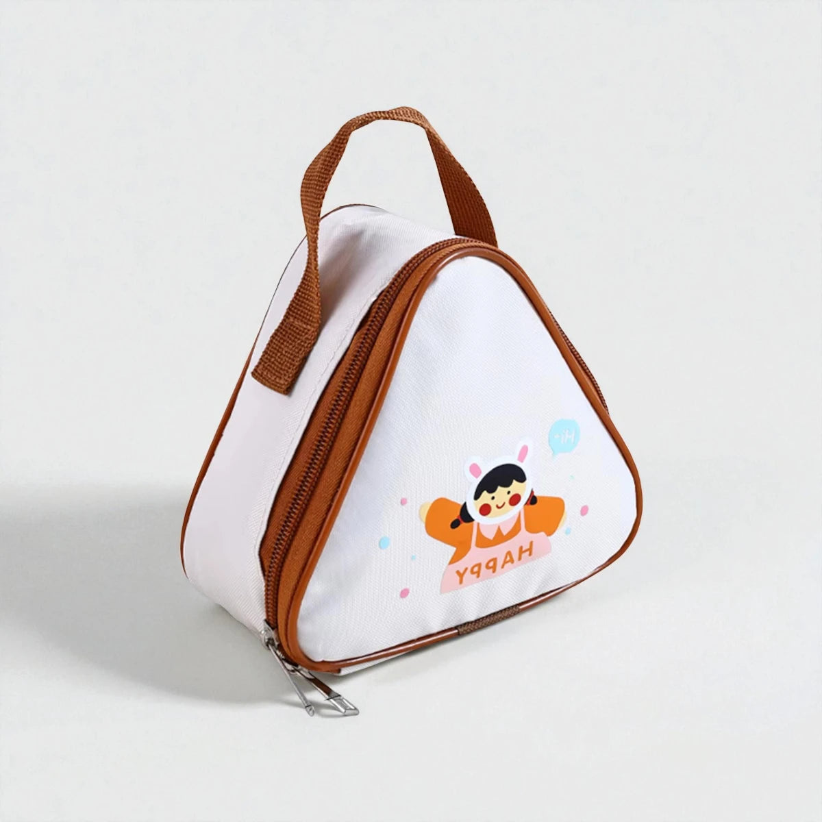 Sac gouter enfant Bella Lapin blanc forme triangle motif fille déguisée en lapin