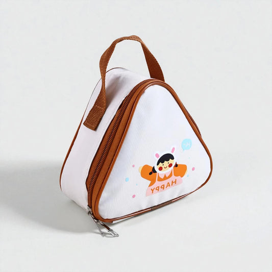 Sac gouter enfant Bella Lapin blanc forme triangle motif fille déguisée en lapin